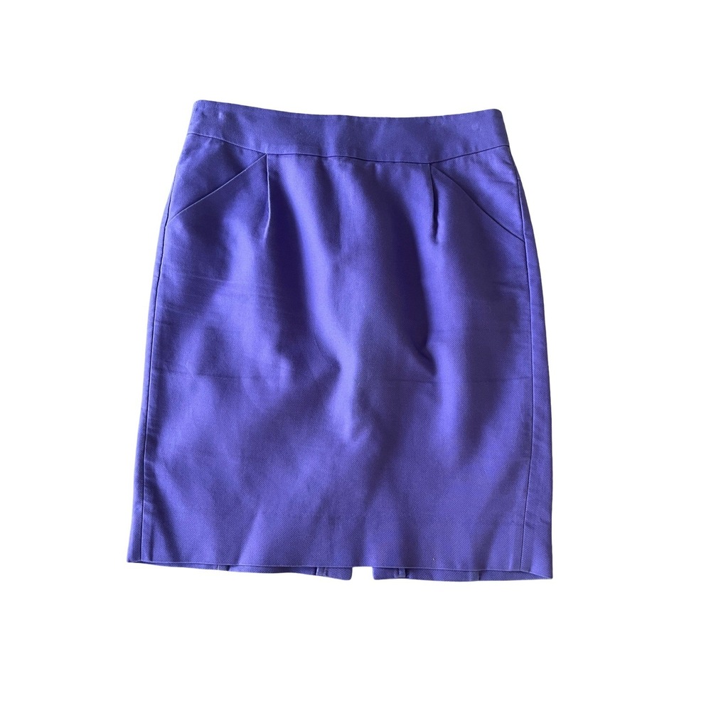 J. Crew Pencil Skirt Purple Academia Preppy Career Colorful Size 2